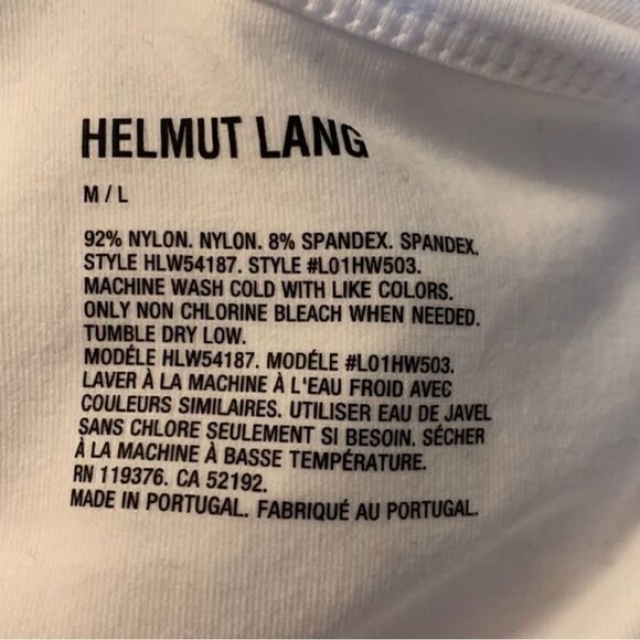 Helmut Lang White Core Cutout Tank| Size M/L - Picture 6 of 7